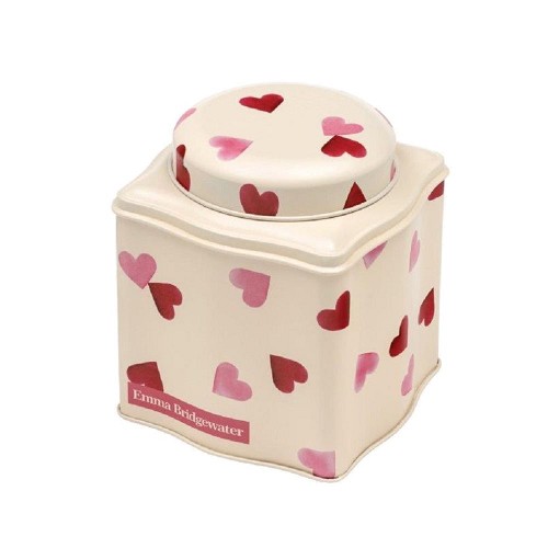 Dome Lid Wavy Caddy Pink Hearts